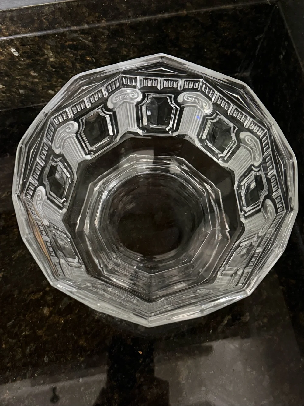 Vintage Mikasa Parthenon Frost Crystal | 8” Pedestal Bowl Greek Columns